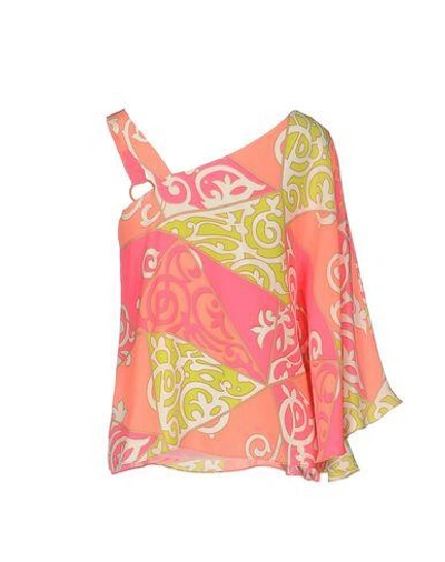 Shop Alice & Trixie Silk Top In Pink