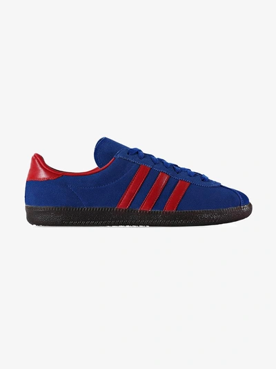 Shop Adidas Originals Blue Suede Spiritus Spzl Sneakers In Red
