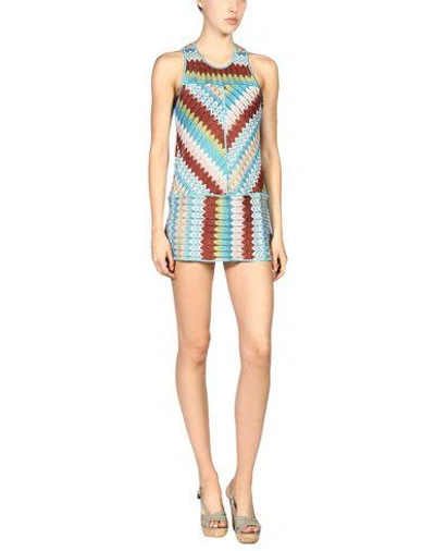 Shop Missoni Cover-up In Turquoise