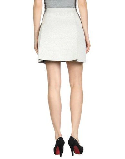 Shop Julien David Knee Length Skirt In Light Grey