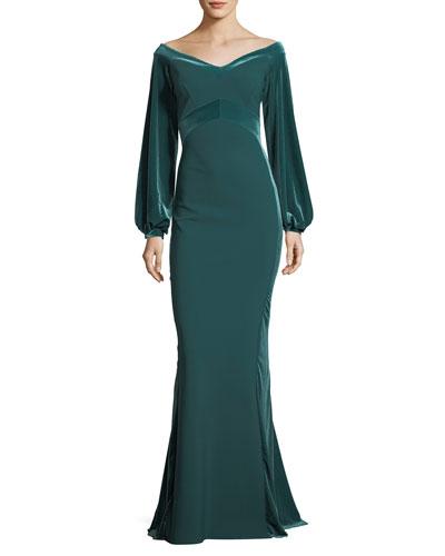 Chiara Boni La Petite Robe Marlo Off-the-shoulder Trumpet Evening Gown ...