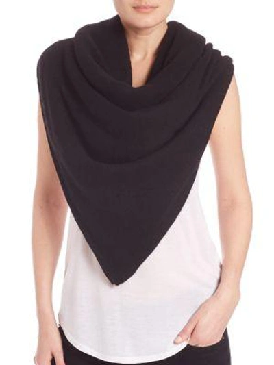 Shop White + Warren Cashmere Travel Wrap In Black