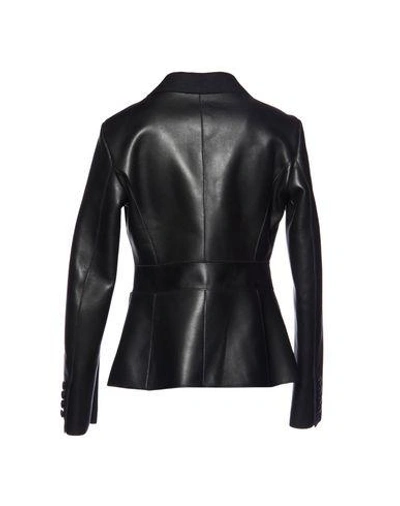 Shop Armani Collezioni Blazer In Black