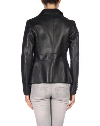 Shop Armani Collezioni Blazer In Black