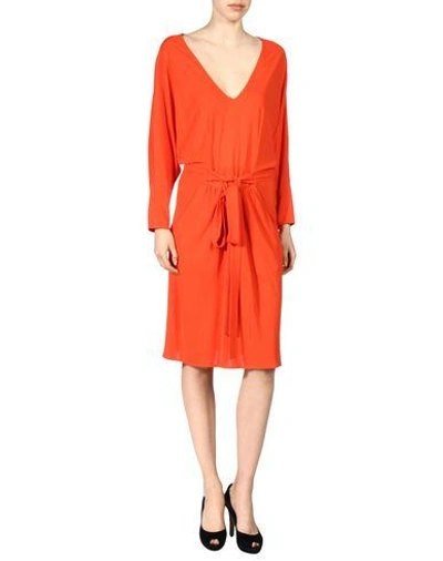 Shop Issa Knee-length Dress In Coral