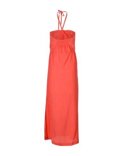 Shop A.w.a.k.e. Midi Dresses In Coral