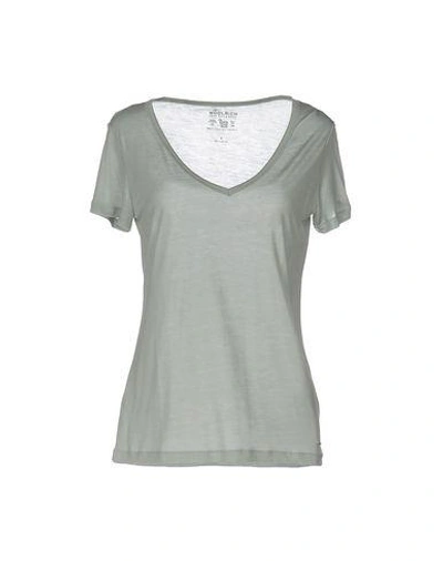 Shop Woolrich T-shirts In Light Green