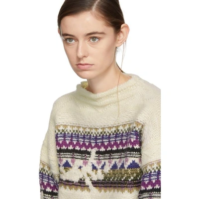 Shop Isabel Marant Étoile Isabel Marant Etoile Off-white Elsey Sweater In Purple