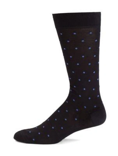 Shop Marcoliani Men's Dot Print Socks In Navy