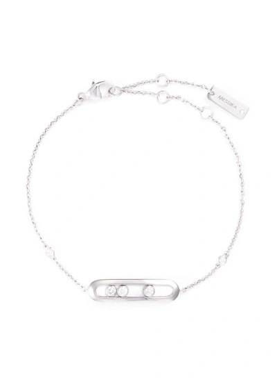 Shop Messika 'baby Move' Diamond 18k White Gold Bracelet