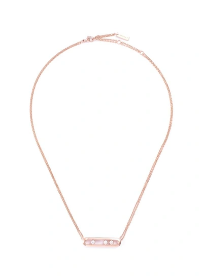 Shop Messika 'move' Diamond 18k Rose Gold Pendant Necklace