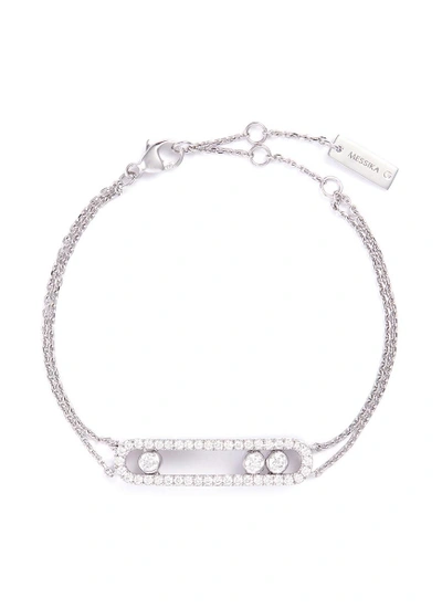 Shop Messika 'move Classic Pavé' Diamond 18k White Gold Bracelet