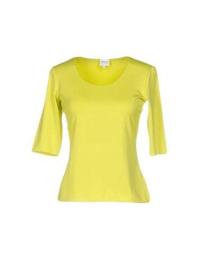 Shop Armani Collezioni T-shirt In Yellow