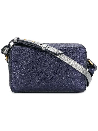Shop Anya Hindmarch Zipped Crossbody Bag - Blue