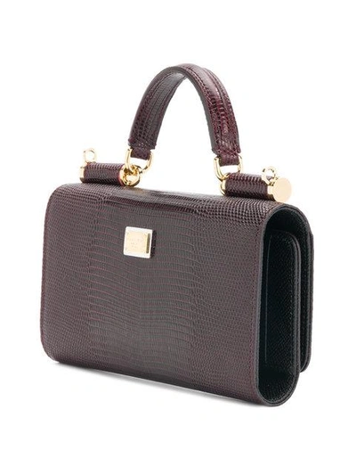 Shop Dolce & Gabbana Mini Von Wallet Crossbody Bag - Brown
