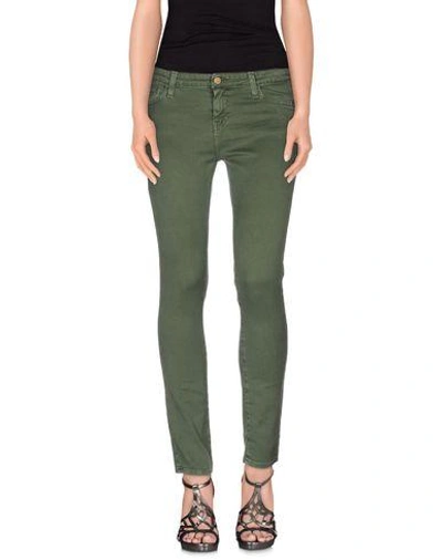 Shop Acquaverde Denim Pants In Military Green