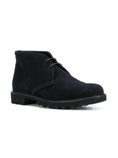 Shop Giorgio Armani Desert Boots - Black