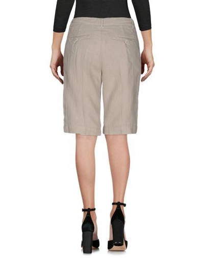 Shop 120% Lino Shorts & Bermuda In Light Grey
