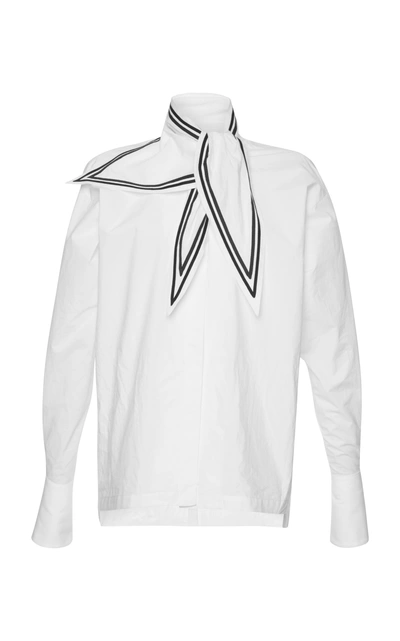 Shop Philosophy Di Lorenzo Serafini Handkerchief Cotton Blouse In White