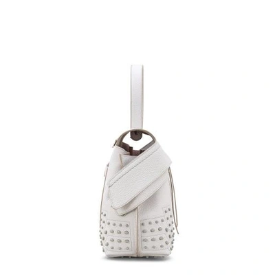 Shop Tod's Wave Bag Small In White
