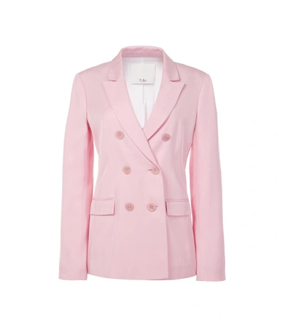 Shop Tibi Pink Viscose Suiting Steward Blazer