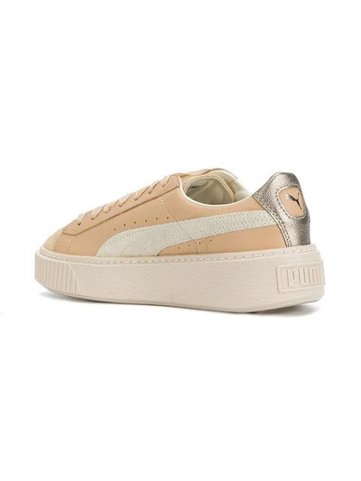 Puma Platform Leather Sneakers In Pink