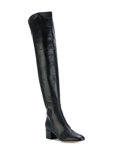 Shop Sergio Rossi Knee Length Boots In Black