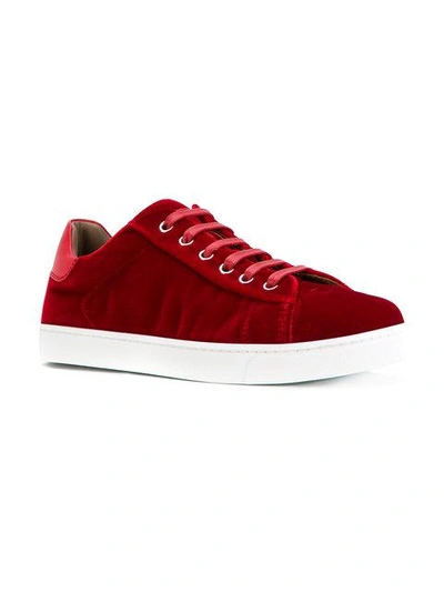 Shop Gianvito Rossi Lace-up Sneakers - Red