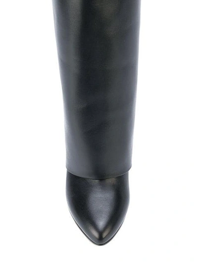 Shop Givenchy Shark Lock Knee-high Boots In Black