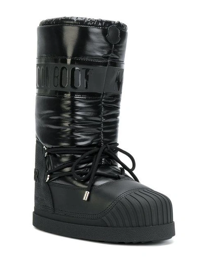 Shop Moncler 'venus' Moon-boots In Black