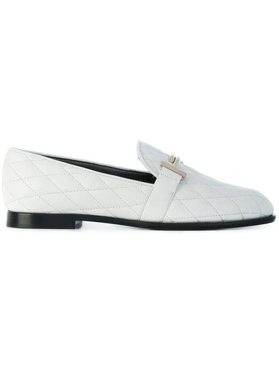 Shop Tod's Quilted Snaffle Loafers