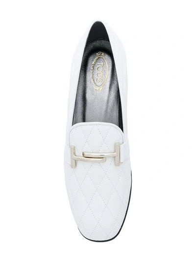 Shop Tod's Quilted Snaffle Loafers