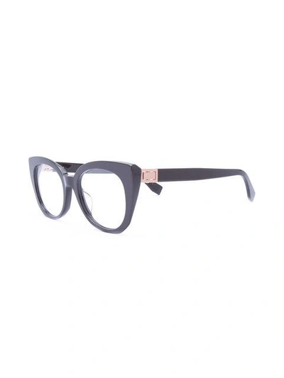 Shop Fendi Peekaboo Cat Eye Glasses In Brown