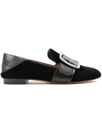 Shop Bally Buckle Slippers In Black