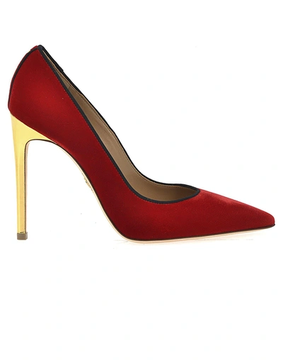 Shop Dsquared2 Velvet Pump In Red