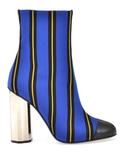 Shop Marco De Vincenzo Striped Pattern Boot In Blue