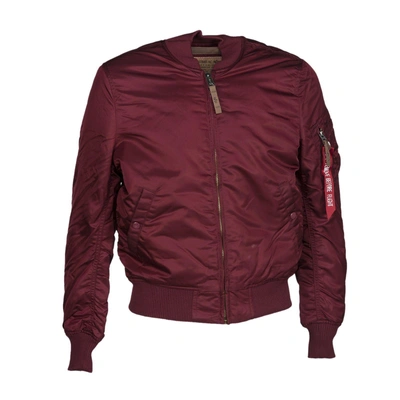 Shop Alpha Industries Classic Bomber Jacket In Burgundy