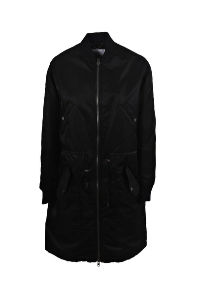 Shop Kenzo Long Bomber Jacket In Black
