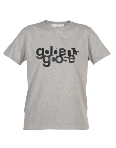 Shop Golden Goose Cotton T-shirt In Grey