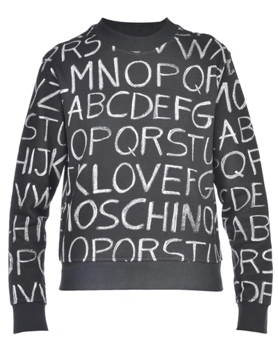 Shop Love Moschino Cotton Sweater In Black