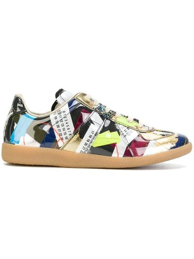 Shop Maison Margiela Patchwork Replica Sneakers In Multicolour