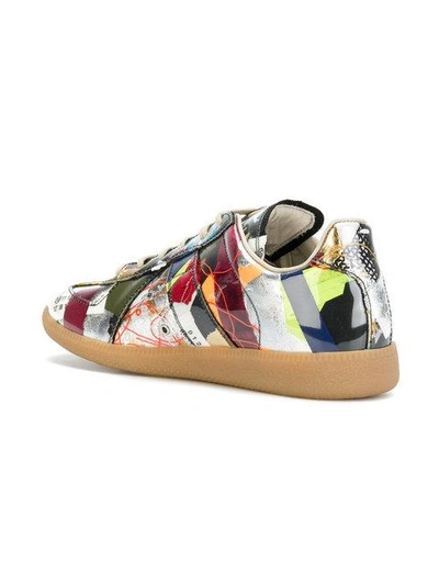 Shop Maison Margiela Patchwork Replica Sneakers In Multicolour