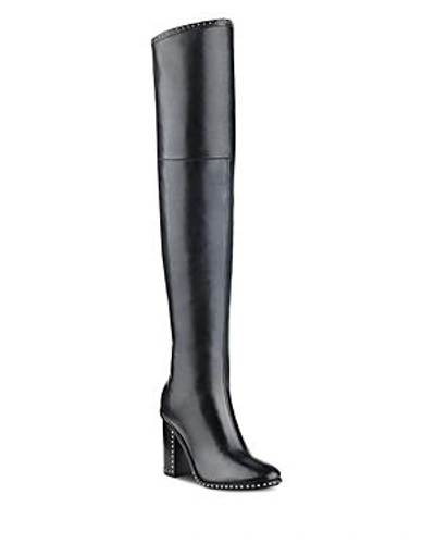 Shop Sigerson Morrison Women's Mars Leather Over-the-knee Boots In Black