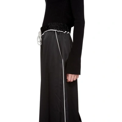 Shop Off-white Black Pajama Lounge Pants In 1000 Black/no Color