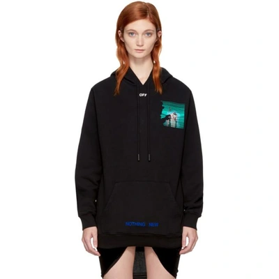 Shop Off-white Ssense Exclusive Black 'peep' Hoodie