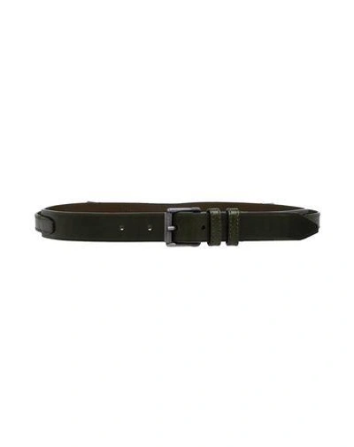 Shop Belstaff Thin Belt In Military Green