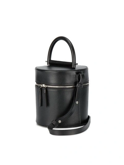 Shop Building Block Black Drum Leather Shoulder Bag