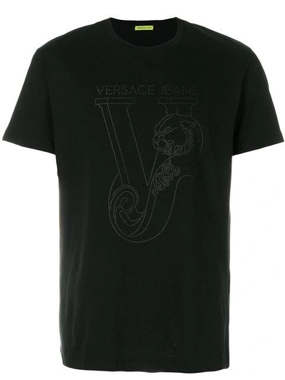 Versace Jeans Beaded Logo T-shirt | ModeSens