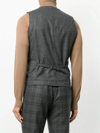 Shop Weber + Weber Fitted Waistcoat In Grey