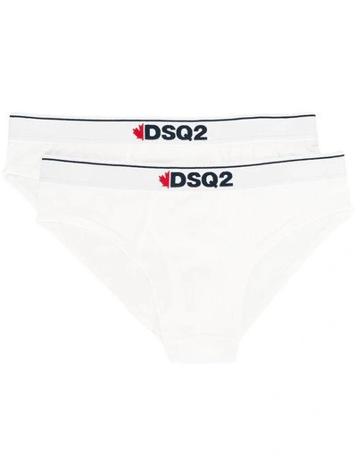 Shop Dsquared2 Pack Of Two Briefs In White